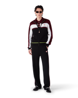 Veste de survêtement en maille mérinos à rayures