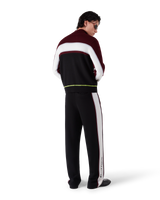 Veste de survêtement en maille mérinos à rayures