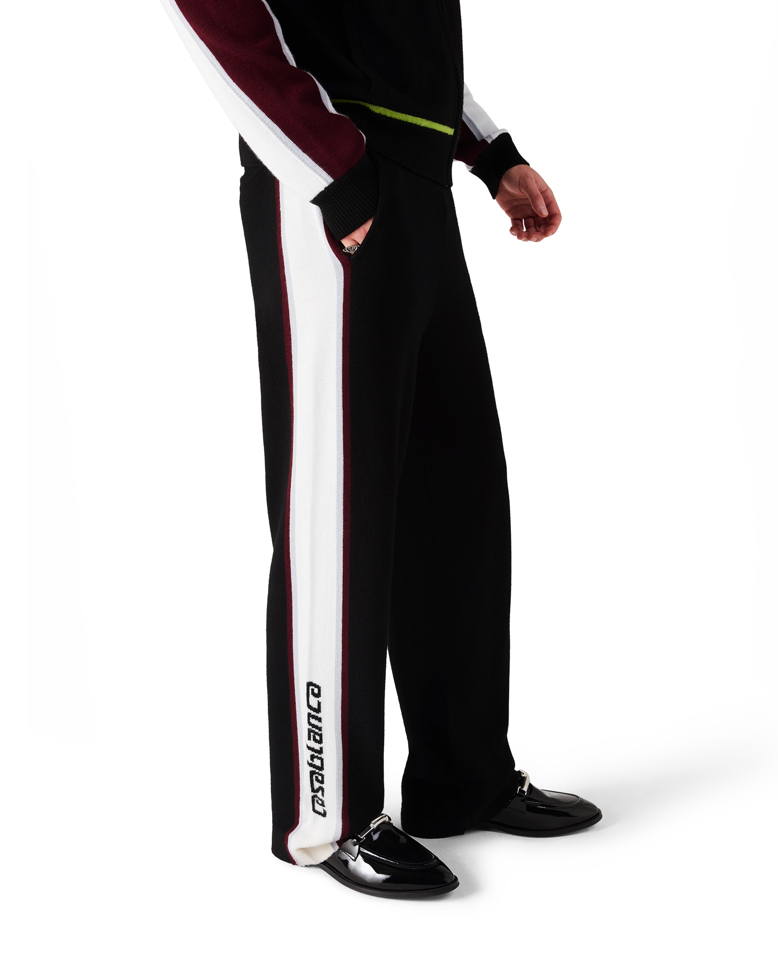 Stripe Merino Knit Trousers