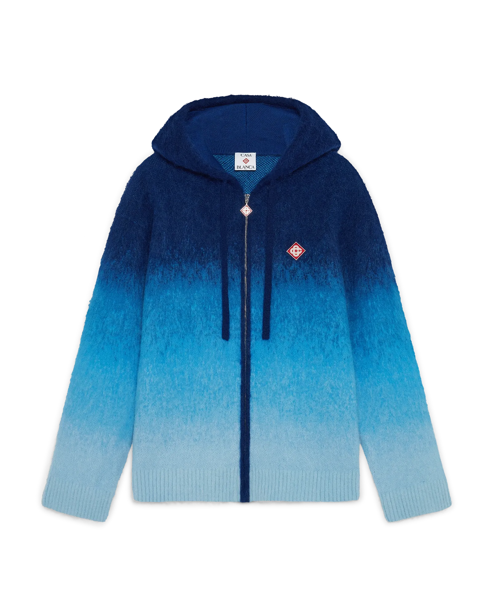 Gradient Mohair Hooded Sweatshirt