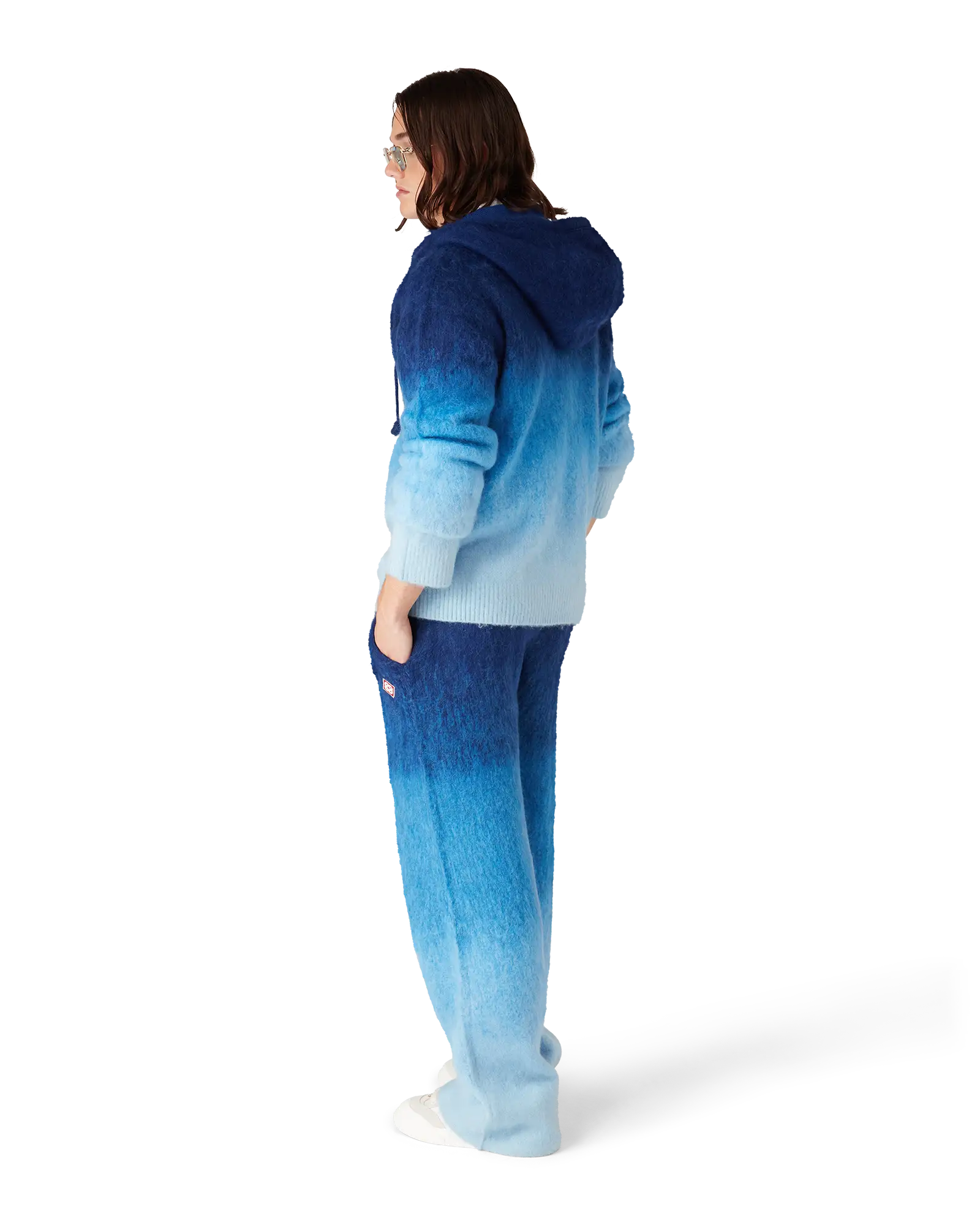 Gradient Mohair Hooded Sweatshirt