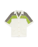 Stripe Crochet Short Sleeve Shirt