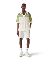 Stripe Crochet Short Sleeve Shirt