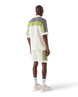 Stripe Crochet Short Sleeve Shirt