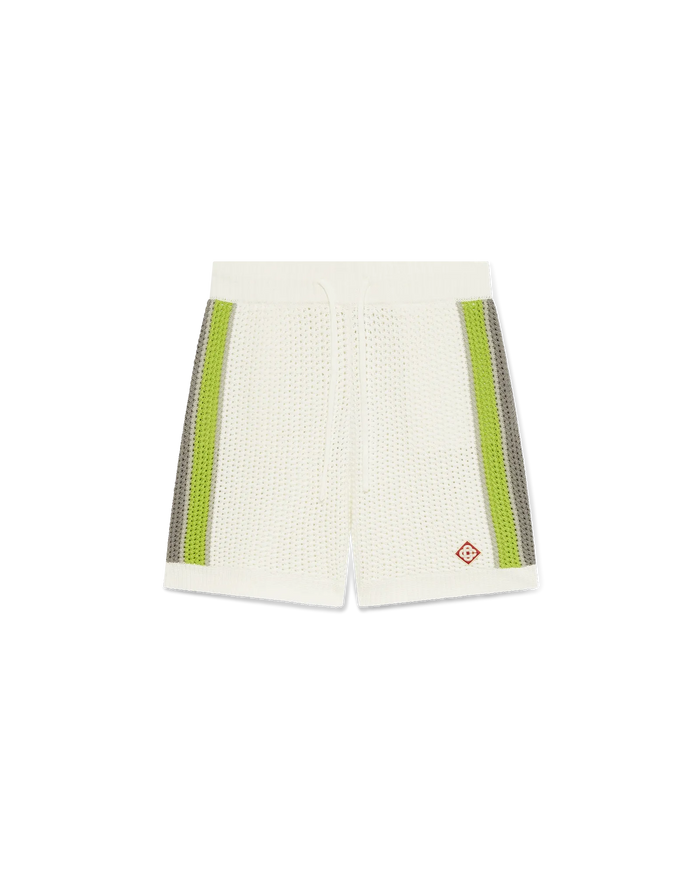 Short en crochet à rayures