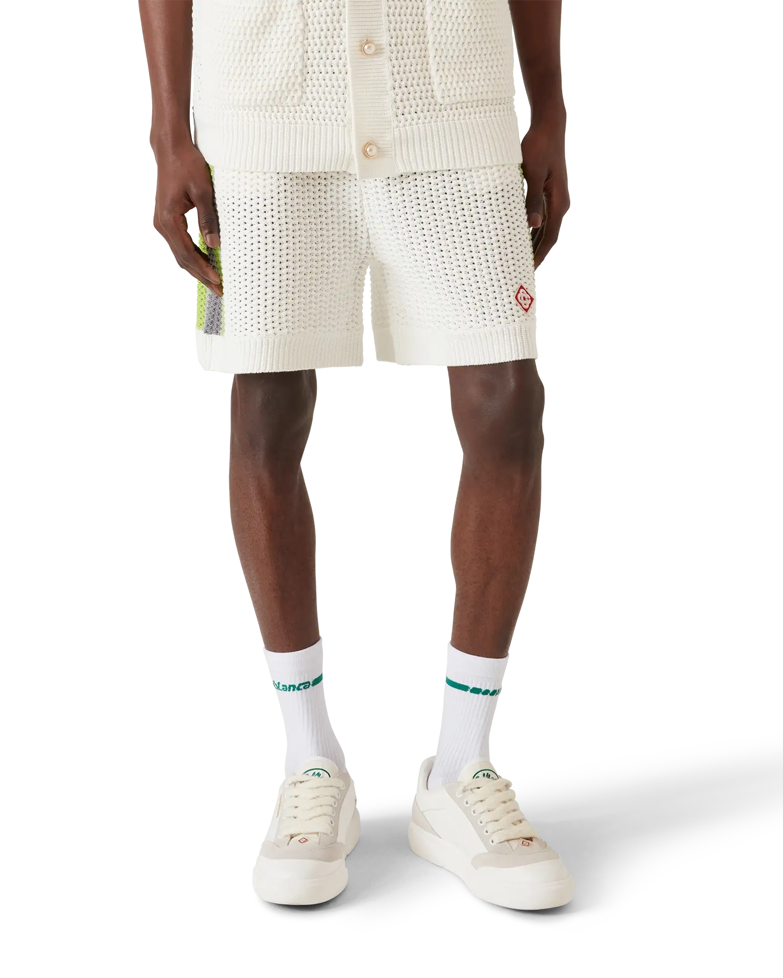 Stripe Crochet Shorts