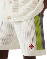 Short en crochet à rayures