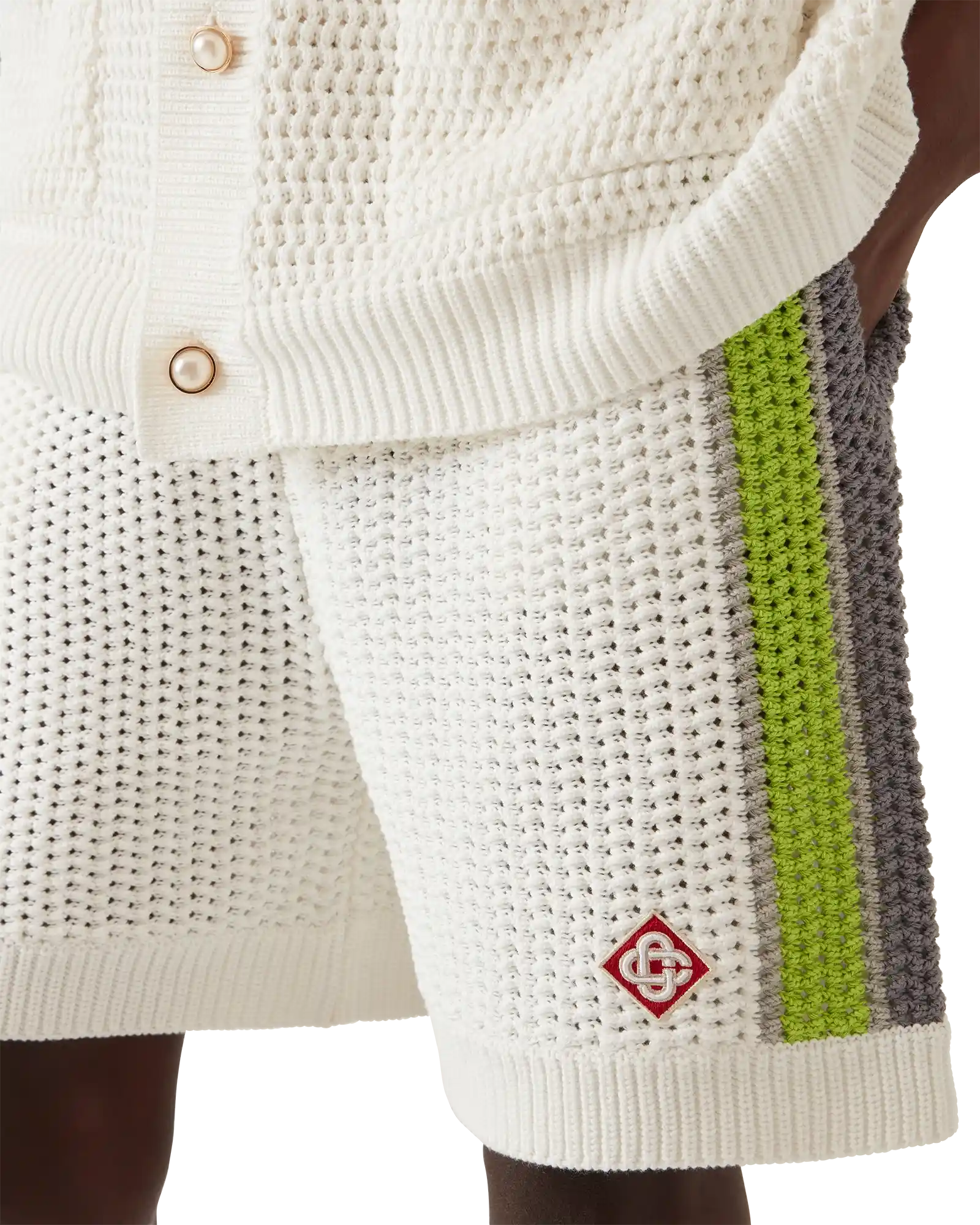 Stripe Crochet Shorts