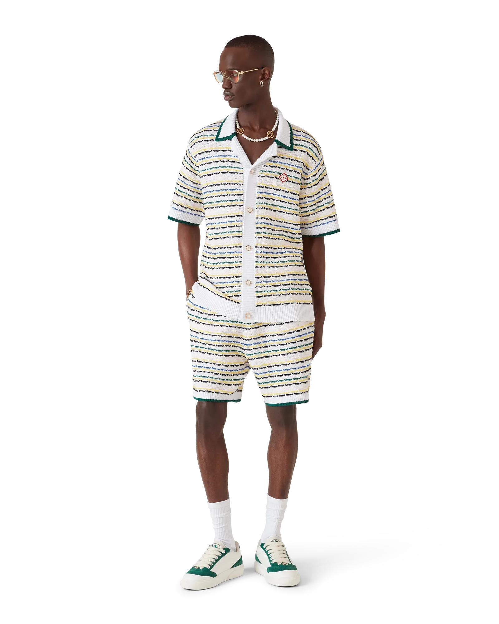 Tuck Stitch Short Sleeve Shirt