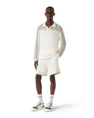 Tennis Boucle Long Sleeve Polo Shirt