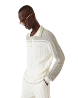 Tennis Boucle Long Sleeve Polo Shirt