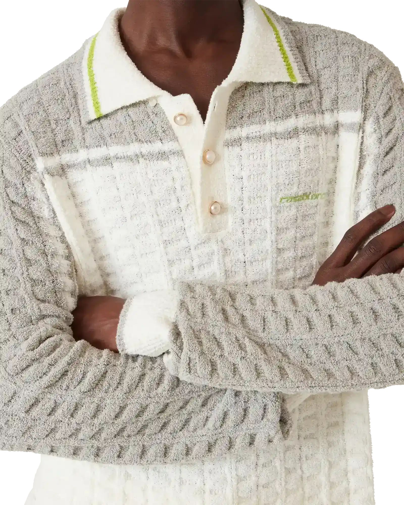 Tennis Boucle Long Sleeve Polo Shirt