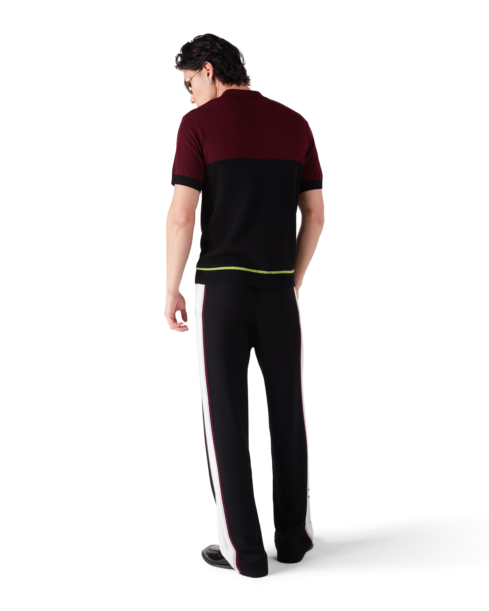 Stripe Merino Knit Polo