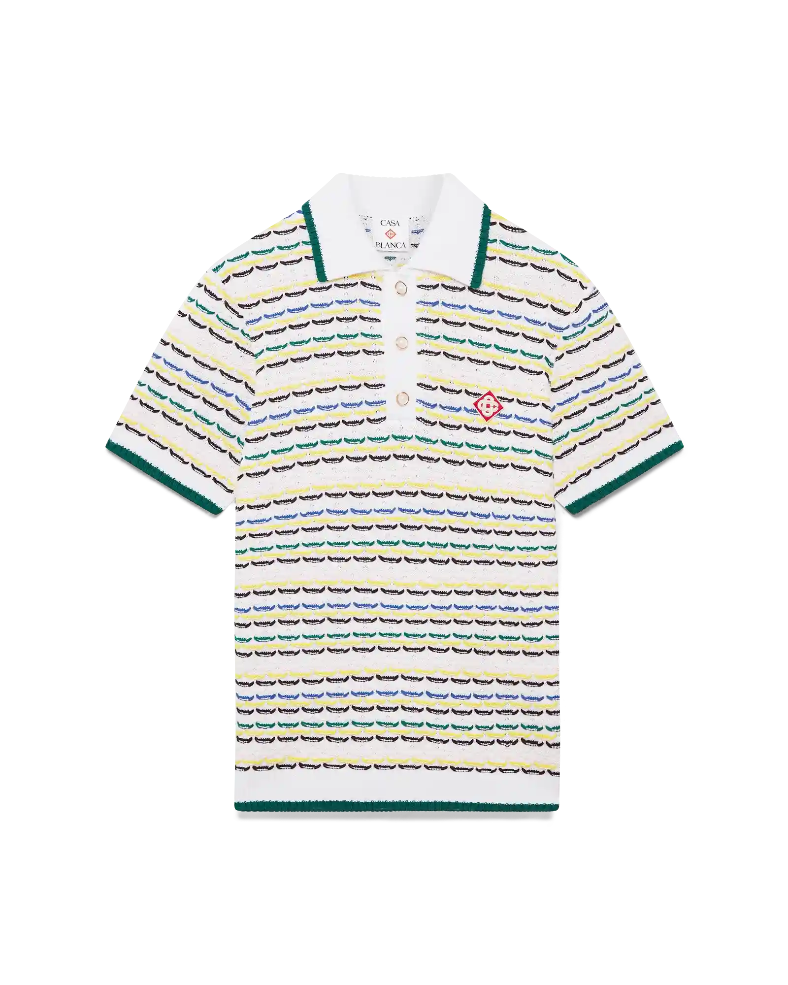 Tuck Stitch Short Sleeve Polo Shirt