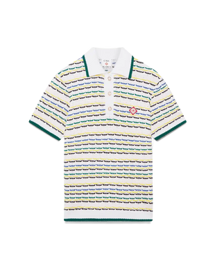 Tuck Stitch Short Sleeve Polo Shirt