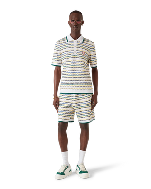Tuck Stitch Short Sleeve Polo Shirt