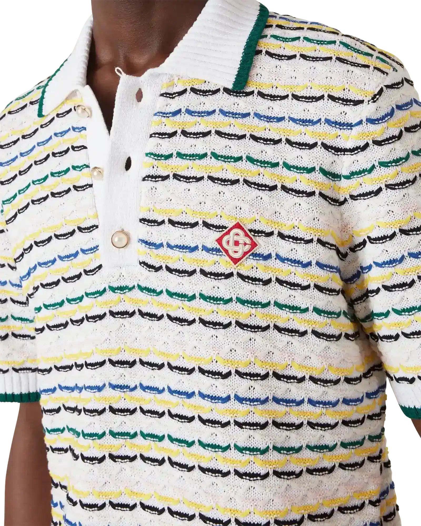 Tuck Stitch Short Sleeve Polo Shirt