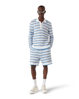 Tuck Stitch Long Sleeve Polo Shirt