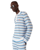 Tuck Stitch Long Sleeve Polo Shirt