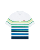 Gradient Stripe Short Sleeve Polo Shirt
