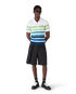 Gradient Stripe Short Sleeve Polo Shirt