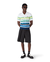 Gradient Stripe Short Sleeve Polo Shirt