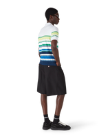 Gradient Stripe Short Sleeve Polo Shirt