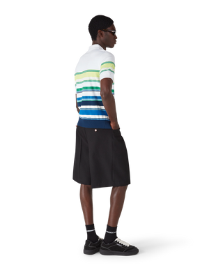 Gradient Stripe Short Sleeve Polo Shirt