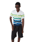 Gradient Stripe Short Sleeve Polo Shirt