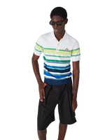 Gradient Stripe Short Sleeve Polo Shirt