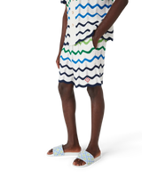 Gradient Stripe Short Sleeve Polo Shirt