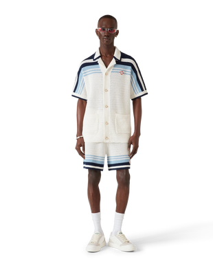 Tennis Cotton Crochet Short Sleeve Shirt