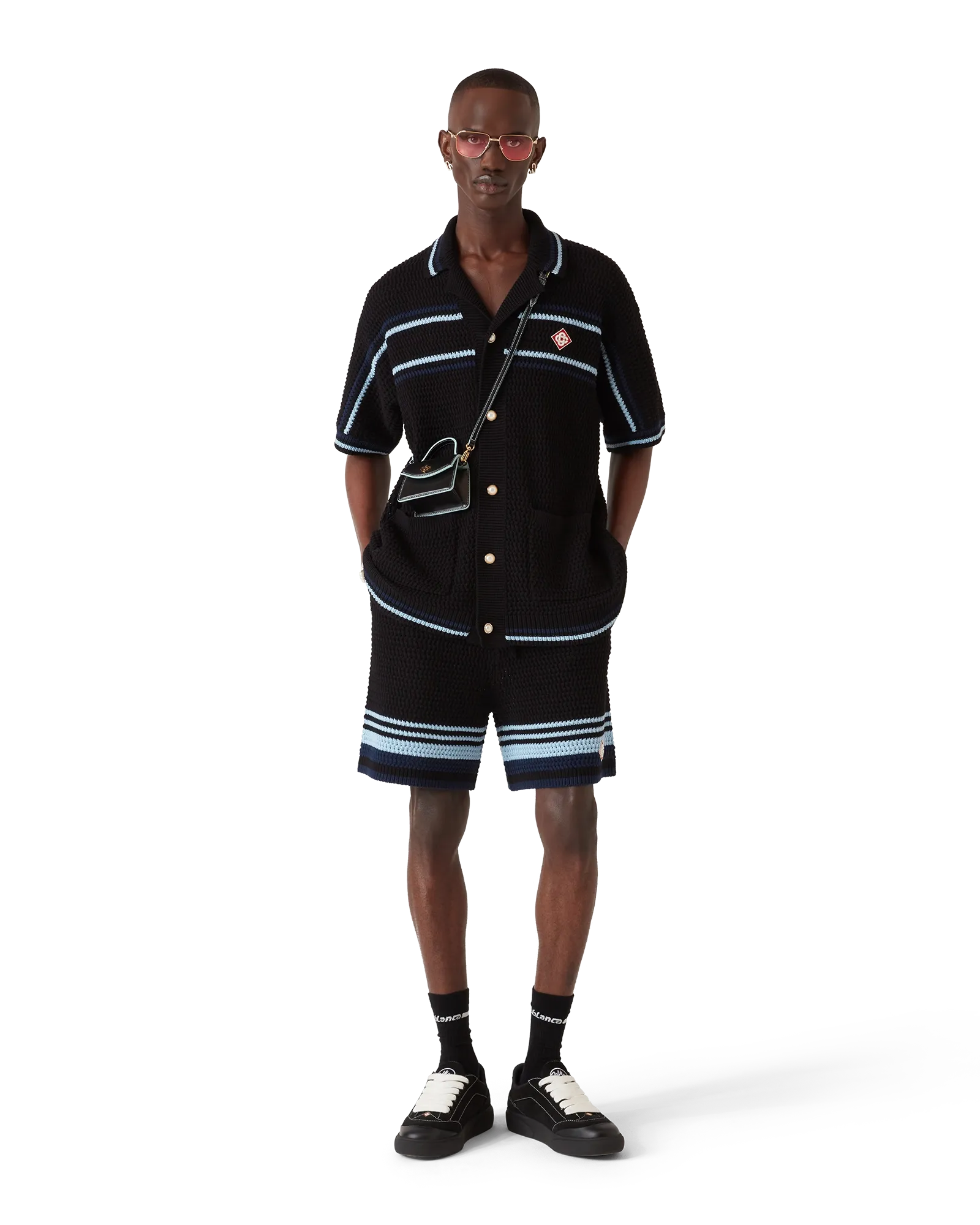 Tennis Cotton Crochet Short Sleeve Shirt