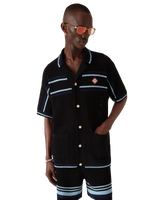 Tennis Cotton Crochet Short Sleeve Shirt