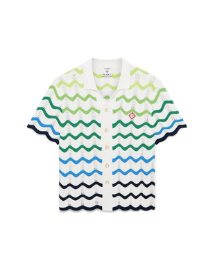 Wave Short Sleeve Knitted Shirt