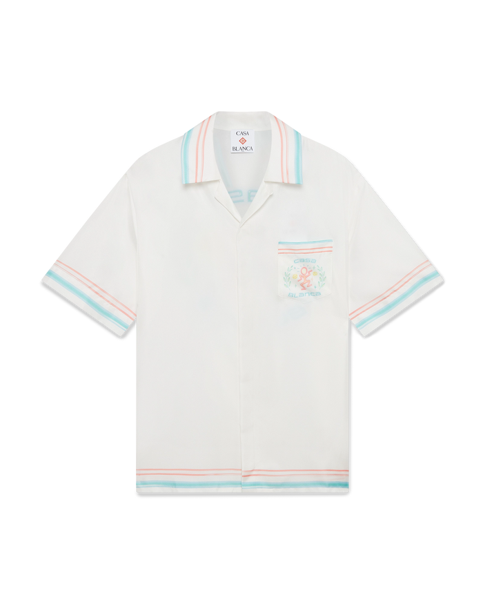 Dance Joy Short Sleeve Silk Shirt