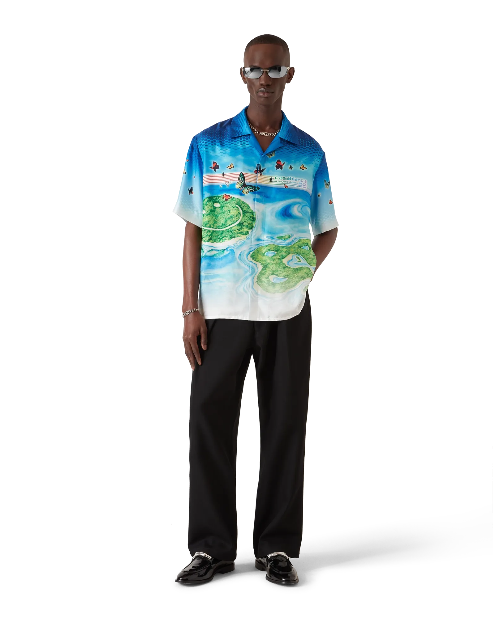 Beyond Destiny Short Sleeve Silk Shirt