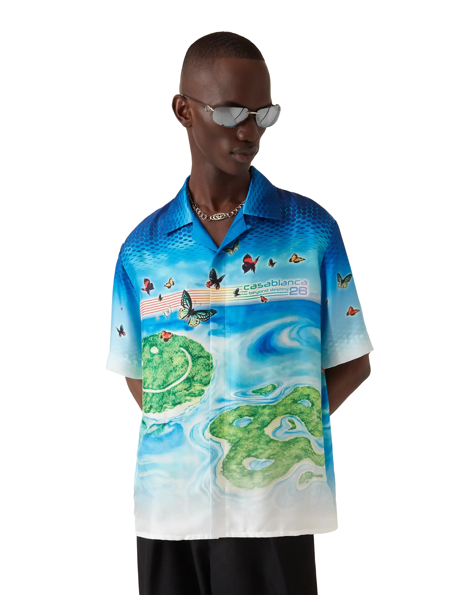 Beyond Destiny Short Sleeve Silk Shirt