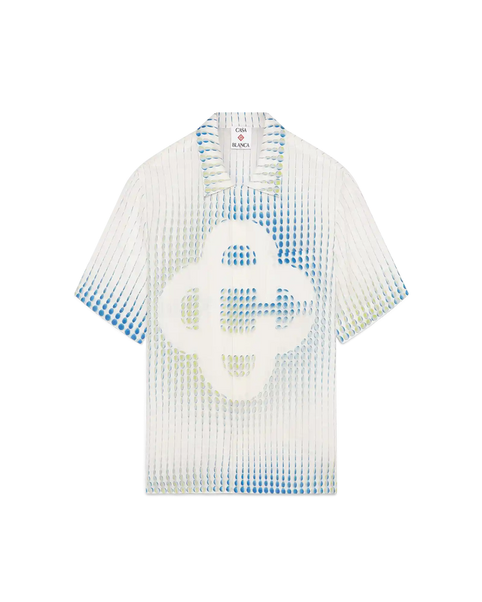 Dots Short Sleeve Silk Shirt