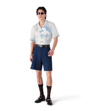 Dots Short Sleeve Linen Shirt