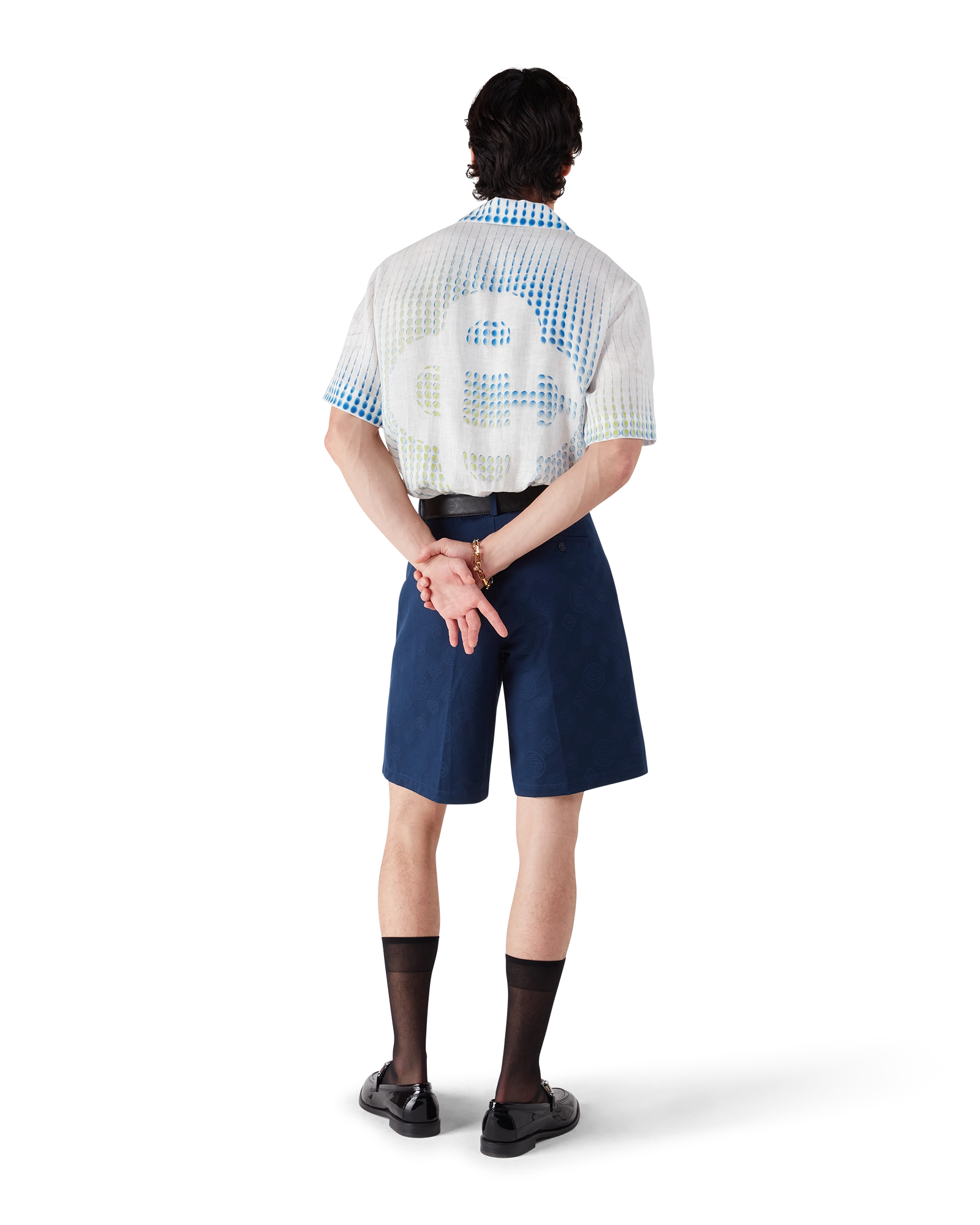 Dots Short Sleeve Linen Shirt