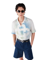 Dots Short Sleeve Silk Shirt