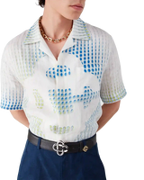 Dots Short Sleeve Silk Shirt
