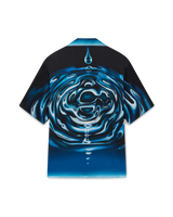 Warped Logo Repeat Silk Short Sleeve Shirt