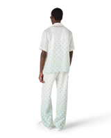 Degrade Monogram Short Sleeve Linen Shirt