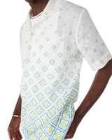 Degrade Monogram Short Sleeve Linen Shirt