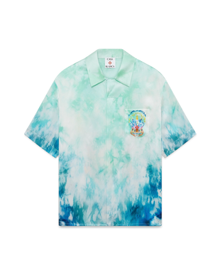Surf Lotus Short Sleeve Silk Shirt