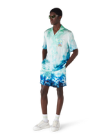 Surf Lotus Short Sleeve Silk Shirt