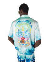 Surf Lotus Short Sleeve Silk Shirt