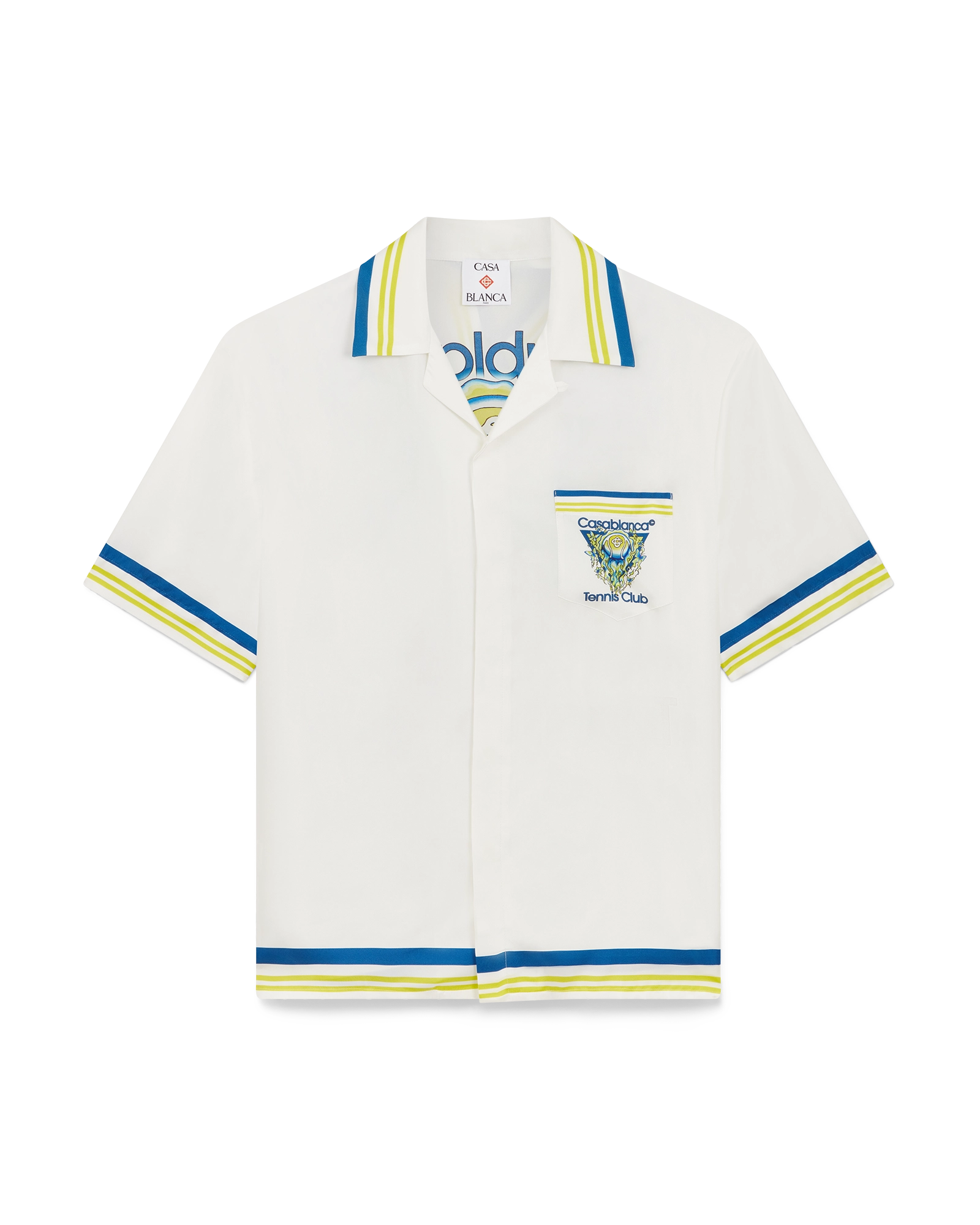 Tennis Club Short Sleeve Silk Shirt